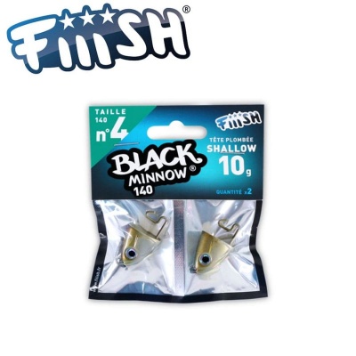 Fiiish Black Minnow No4 Jig Head 10g Shallow