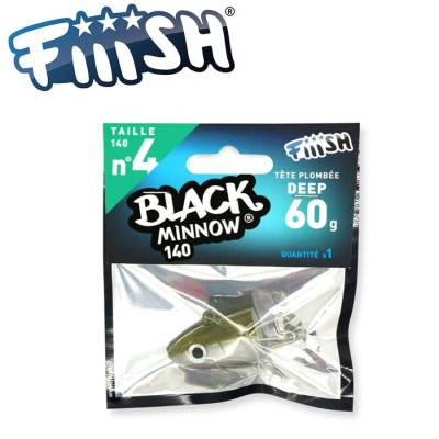 Fiiish Black Minnow No4 Jig Head 60g Deep