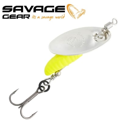 SG Grub Spinners #1 3.8g Sinking Silver Yellow