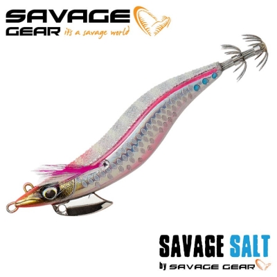 SG Squid Beat Egi #3.5 20.5g Sinking White Pink Head