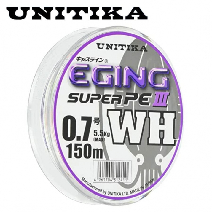Unitika Eging Super III 150 m White - PE 0.7 | 5.5 kg | Fishing Zone