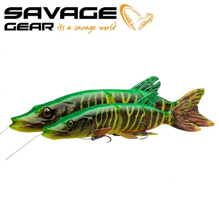 Leurre Savage Gear 4D Line Thru Pike 48cm - 750g, Firetiger, Pour La Traîne (Neuf)