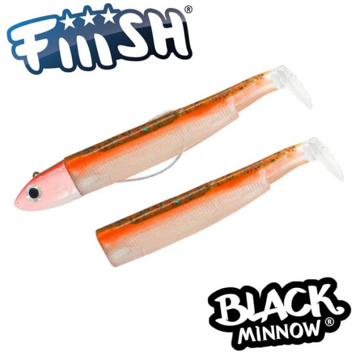 Fiiish Black Minnow No3 Double Combo: 2 Jig Heads 18g + 2 Lure