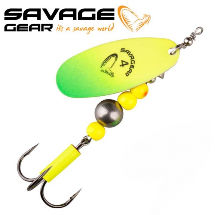 SG Caviar Spinner #4 14g 07-Yellow / Chartreuse