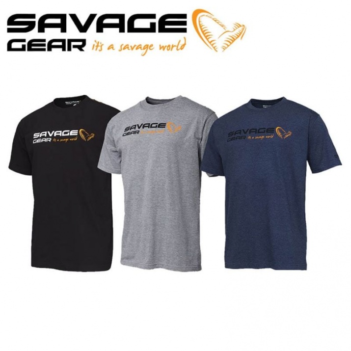 Savage Gear Signature Logo T-Shirt Gray Melange XL