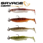 Savage Gear Fat Minnow T-Tail RTF 13cm + 12.5g #5/0 Mix 4pcs Set of soft lures