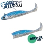 Fiiish Master Shad No5 Combo: Jig Head 25g + 2 Lure Bodies 12.5cm - Blue Strike