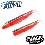 Fiiish Black Minnow No5 Combo: Jig Head 60g + 2 Lure Bodies 16cm - Red Distict