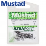 Mustad Crane Swivel W/Fastach Clip MA020-BN