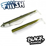 Fiiish Black Minnow No5 Combo: Jig Head 60g + 2 Lure Bodies 16cm - Kaki